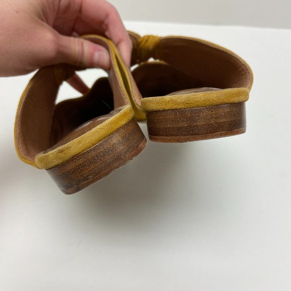 Jeffrey Campbell Womens Charlin Yellow Suede Pointed Toe Mule Flats Size 7.5 - Picture 8 of 10